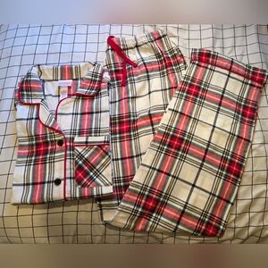 Wondershop Womans Checkered Light-weight Pajama Set - Red, Black, White.Size XS.